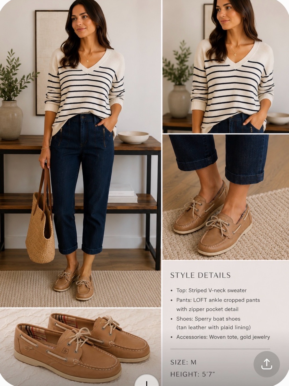 Sperry Women’s Light Brown/Pink Plaid Leather Boat Shoes